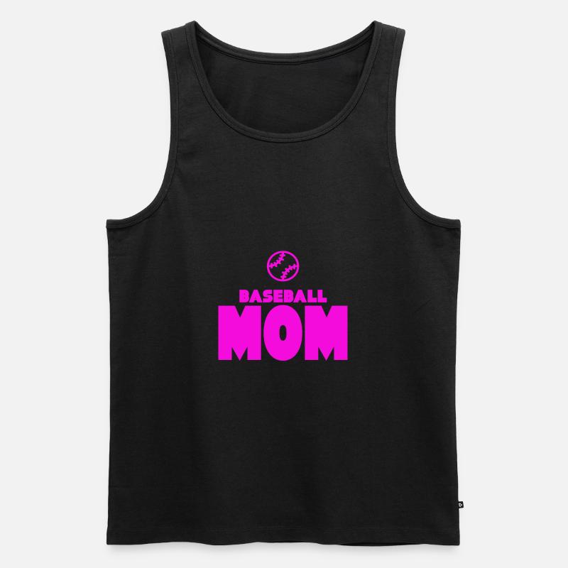 Baseball - Baseball Mom - Männer Premium Bio Tank Top - Schwarz