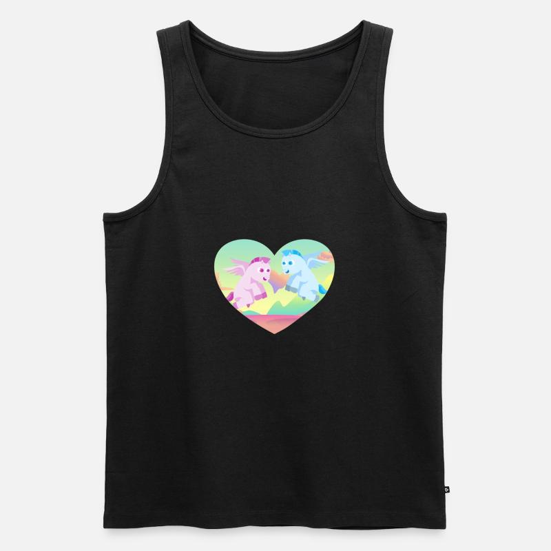 Pony Love - Geschenkidee - Männer Premium Bio Tank Top - Schwarz