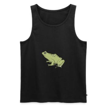 Frosch - Männer Premium Bio Tank Top - Schwarz - Vorne - Michal (187cm)