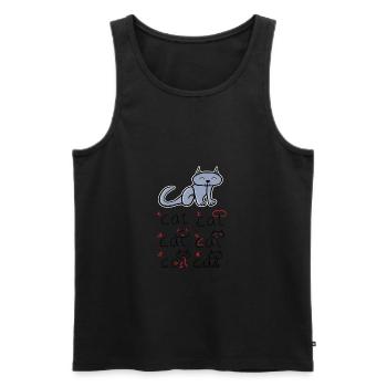How to Draw a Cat - Kids Baby Painting - Men's Premium Organic Tank Top - black - Front - AI Model Male 178 light (178cm)