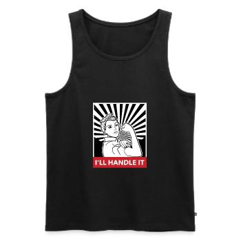 Frauenpower - Männer Premium Bio Tank Top - Schwarz - Vorne - Michal (187cm)