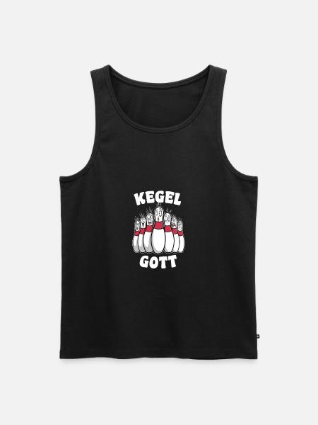 Kegel Gott - Männer Premium Bio Tank Top - Schwarz