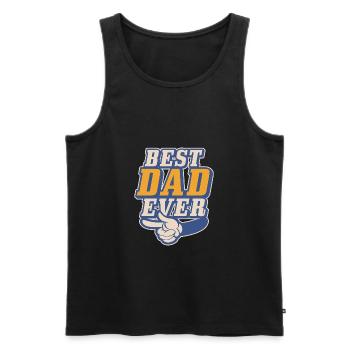 Best Dad ever - Dad & Son Funny Matching - Men's Premium Organic Tank Top - black - Front - AI Model Male 178 light (178cm)