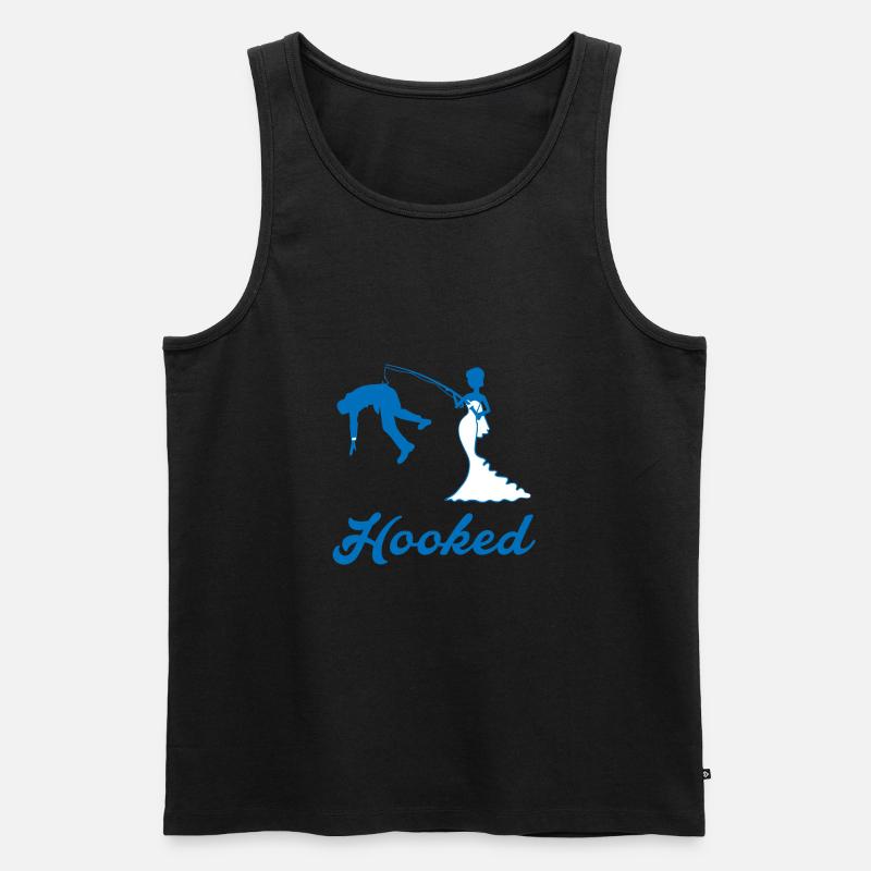 Hooked - Poltern - Männer Premium Bio Tank Top - Schwarz