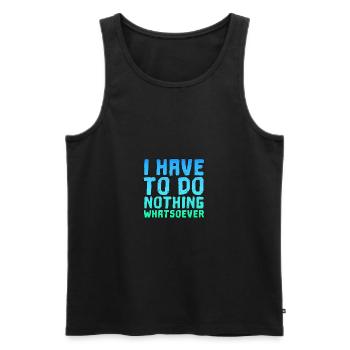 I have to say nothing saying cool saying - Men's Premium Organic Tank Top - black - Front - Michal (187cm)