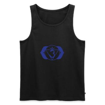 Chakra Heiligen Symbol Yoga Meditation Geschenk Stirn - Männer Premium Bio Tank Top - Schwarz - Vorne - AI Model Male 178 light (178cm)