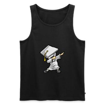 Dabbing Graduate - cadeau drôle de Graduation - Débardeur bio Premium Homme - noir - Devant - AI Model Male 178 light (178cm)