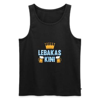 Lebakas Leberkäse Kini Bayern Geschenk König Bier - Männer Premium Bio Tank Top - Schwarz - Vorne - AI Model Male 178 light (178cm)