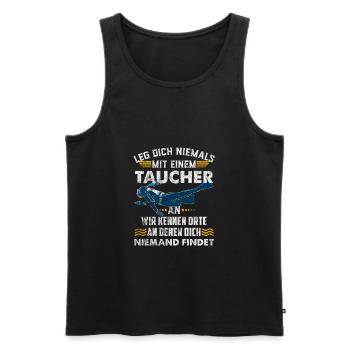 Diver Diver Gift Scuba Diving Scuba Diver - Men's Premium Organic Tank Top - black - Front - Michal (187cm)