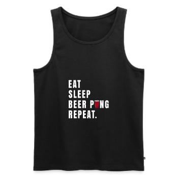 Beerpong Beer pong - Bier pong Shirt Geschenk - Männer Premium Bio Tank Top - Schwarz - Vorne - AI Model Male 178 light (178cm)