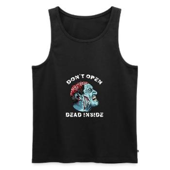 Zombie - Don't Open Dead Inside - Männer Premium Bio Tank Top - Schwarz - Vorne - AI Model Male 178 light (178cm)