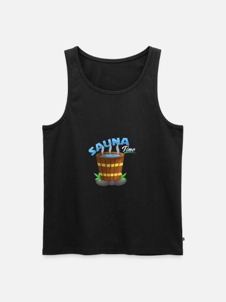 Sauna Gesundheit - Männer Premium Bio Tank Top - Schwarz