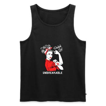 Polnische Mädchen unzerbrechlich - Männer Premium Bio Tank Top - Schwarz - Vorne - AI Model Male 178 light (178cm)