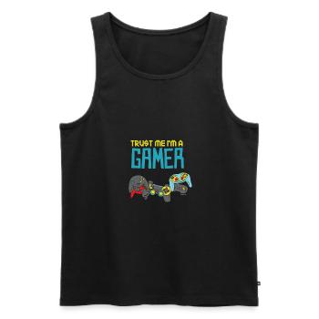 Trust Me I'm A Gamer - Männer Premium Bio Tank Top - Schwarz - Vorne - AI Model Male 178 light (178cm)