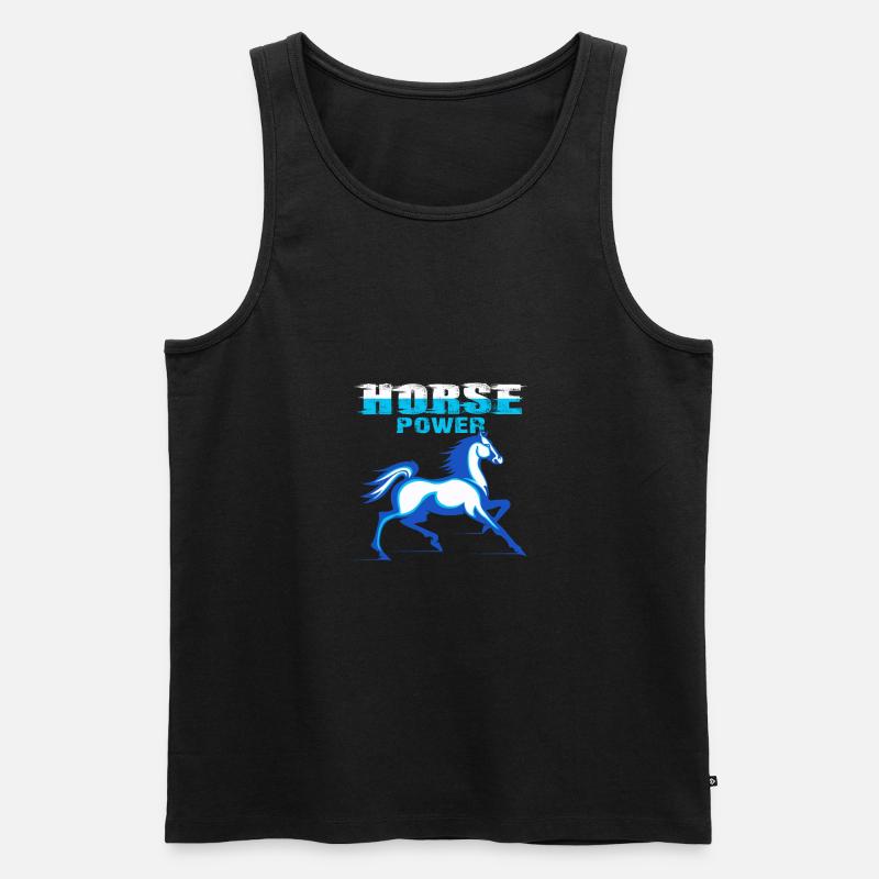 Pferd - Männer Premium Bio Tank Top - Schwarz