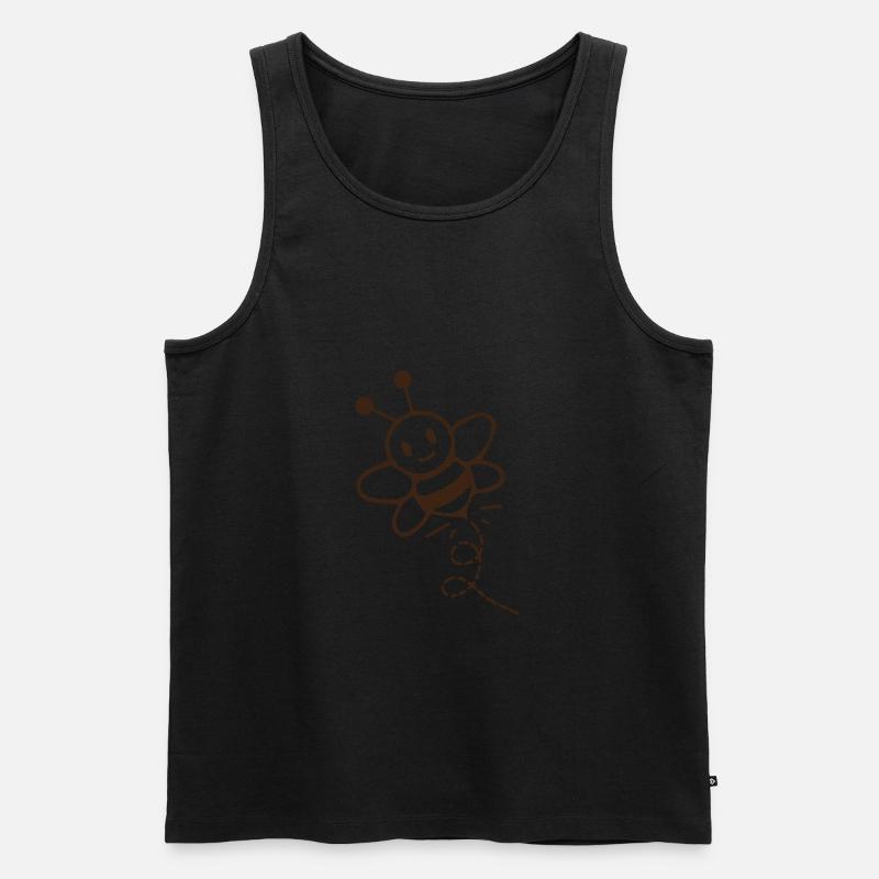 Biene - Männer Premium Bio Tank Top - Schwarz