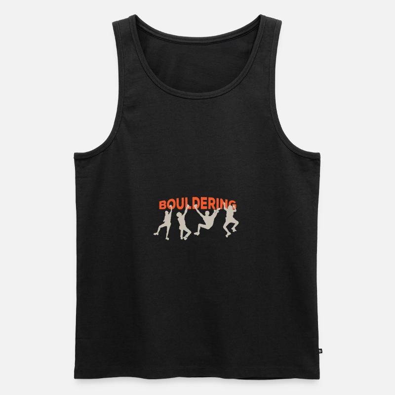 Bouldering - Männer Premium Bio Tank Top - Schwarz