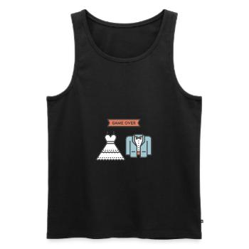 Hochzeit - Game Over - Geschenk - Männer Premium Bio Tank Top - Schwarz - Vorne - AI Model Male 178 light (178cm)