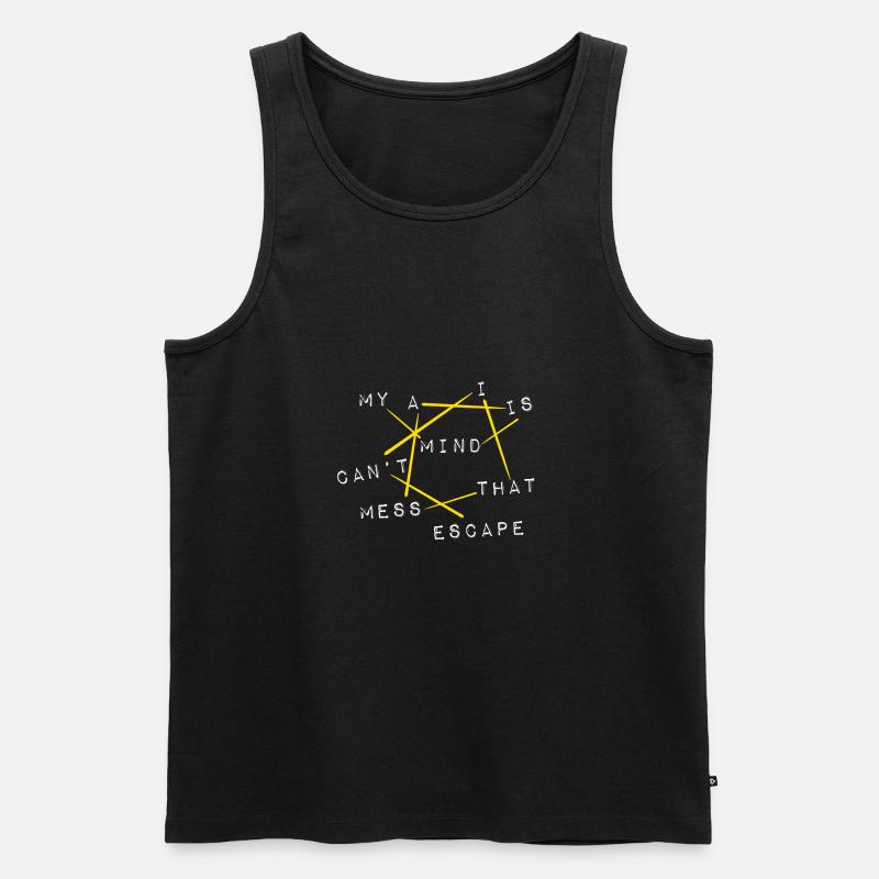 Verstand - Männer Premium Bio Tank Top - Schwarz