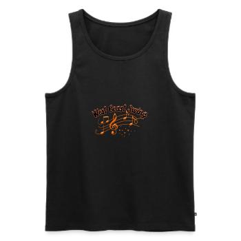 West Coast Swing Dance Dance T-Shirt - Men's Premium Organic Tank Top - black - Front - AI Model Male 178 light (178cm)