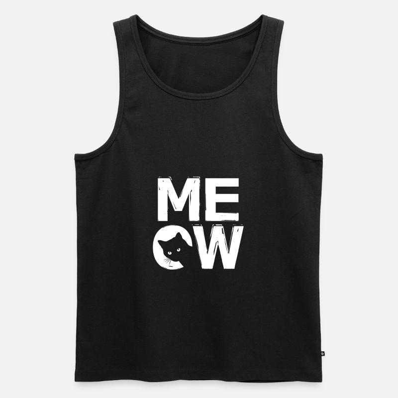 MEOW - conception de chat - Débardeur bio Premium Homme - noir