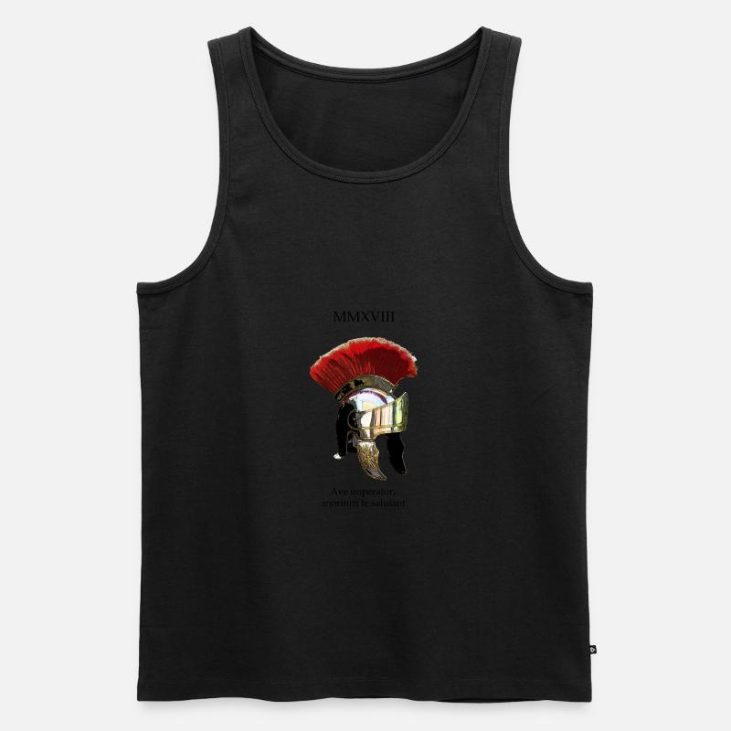 Römerhelm mit Crista - Männer Premium Bio Tank Top - Schwarz