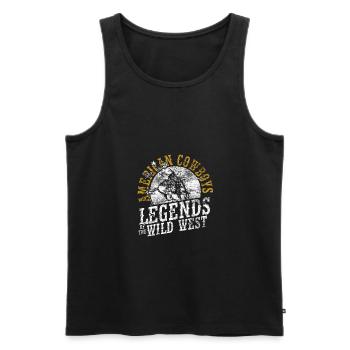 American cowboy - Men's Premium Organic Tank Top - black - Front - Michal (187cm)