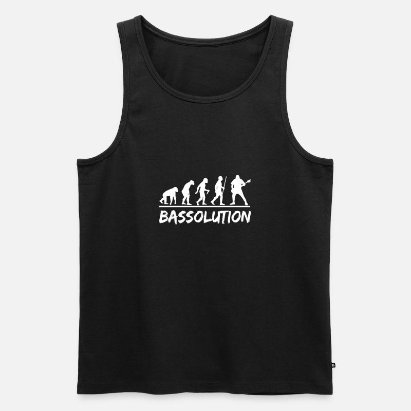 Musik Bassolution Evolution Bass Gitarre - Männer Premium Bio Tank Top - Schwarz