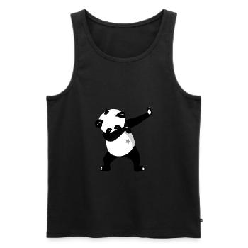 Dabbing Panda Panda dabt - Männer Premium Bio Tank Top - Schwarz - Vorne - AI Model Male 178 light (178cm)