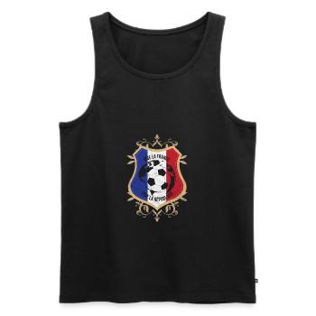 Frankreich Flagge Nationalfarben Paris Fußball - Männer Premium Bio Tank Top - Schwarz - Vorne - AI Model Male 178 light (178cm)
