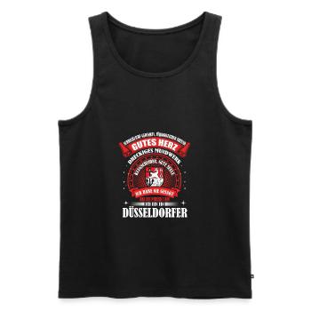 Düsseldorf Düsseldorfer Geschenk - Männer Premium Bio Tank Top - Schwarz - Vorne - Michal (187cm)