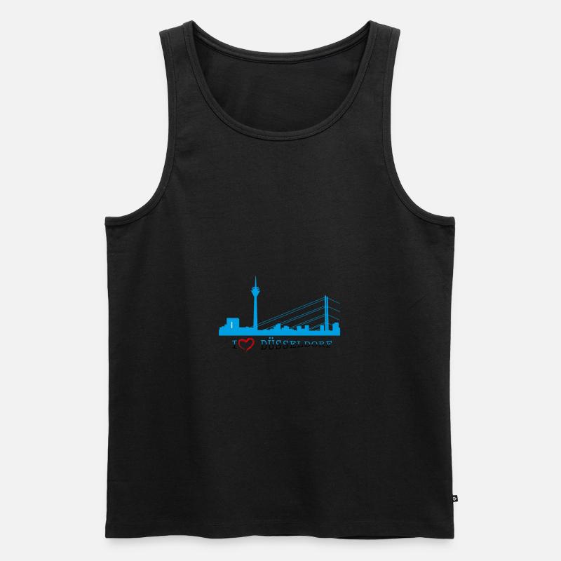 Düsseldorf - Männer Premium Bio Tank Top - Schwarz