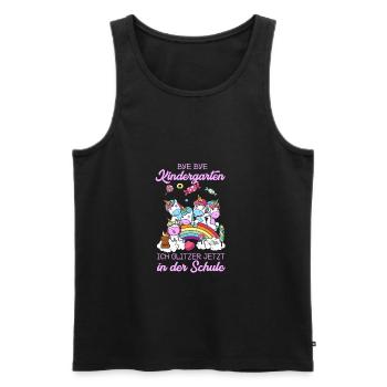 1. Klasse Einschulung Schulanfang Einhorn Geschenk - Männer Premium Bio Tank Top - Schwarz - Vorne - Michal (187cm)