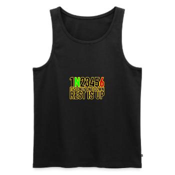 1N23456 - Männer Premium Bio Tank Top - Schwarz - Vorne - Michal (187cm)