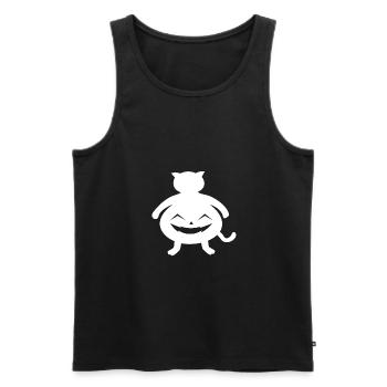 Katze im Kürbis Halloween - Männer Premium Bio Tank Top - Schwarz - Vorne - Michal (187cm)