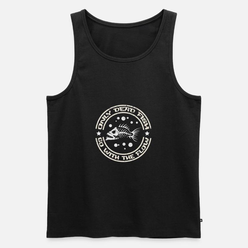 Dead Fish - Männer Premium Bio Tank Top - Schwarz