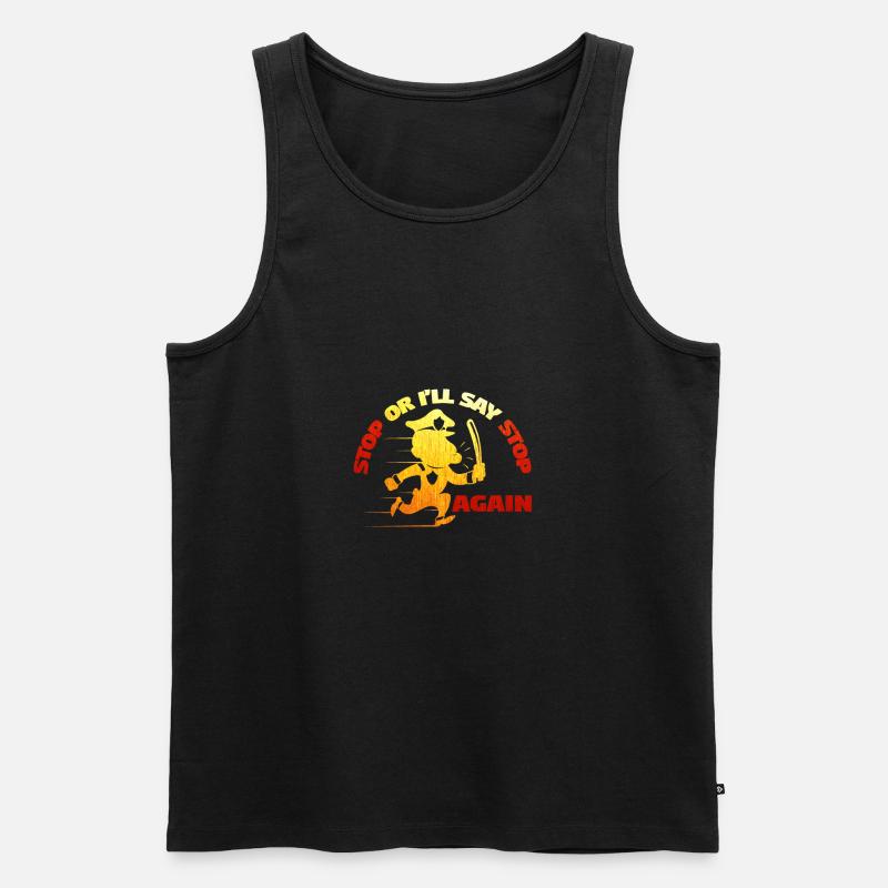 Polizei - Männer Premium Bio Tank Top - Schwarz