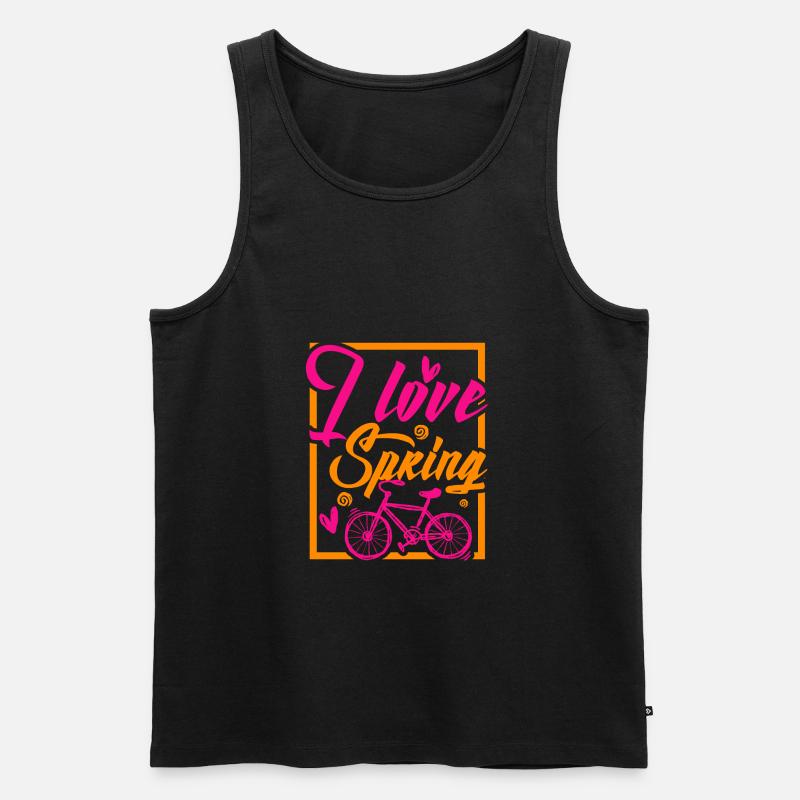 Spring Bicycle - Männer Premium Bio Tank Top - Schwarz