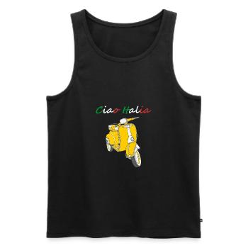 Ciao Italia Italien italienisch Italiener - Männer Premium Bio Tank Top - Schwarz - Vorne - AI Model Male 178 light (178cm)