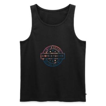 Limited Edition gift saying individuality - Men's Premium Organic Tank Top - black - Front - AI Model Male 178 light (178cm)