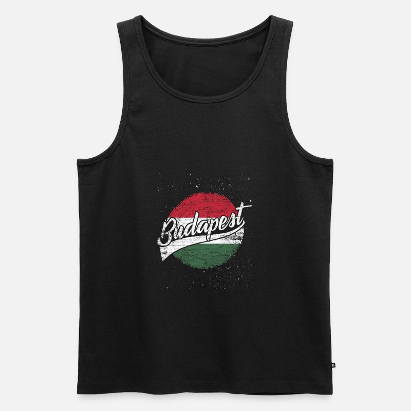 Budapest - Männer Premium Bio Tank Top - Schwarz