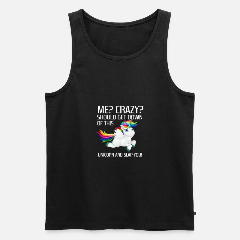 Einhorn - Männer Premium Bio Tank Top - Schwarz