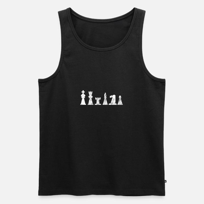 Schach - Männer Premium Bio Tank Top - Schwarz