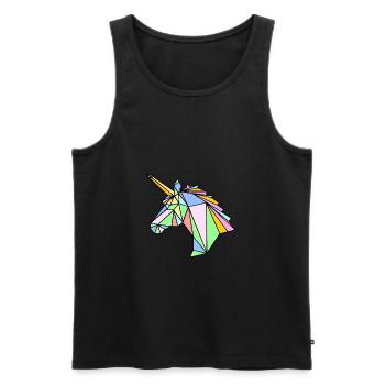 Unicorn Designs par AR - Débardeur bio Premium Homme - noir - Devant - AI Model Male 178 light (178cm)