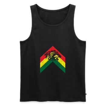 Löwe - Männer Premium Bio Tank Top - Schwarz - Vorne - Michal (187cm)