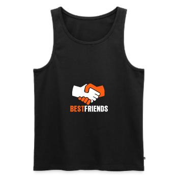 Best Friends Gift for best friend friend - Men's Premium Organic Tank Top - black - Front - Michal (187cm)