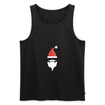 Noël, le Père Noël - Débardeur bio Premium Homme - noir - Devant - Michal (187cm)