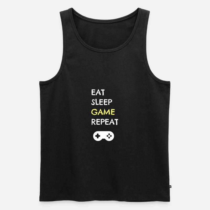 Gaming - Männer Premium Bio Tank Top - Schwarz