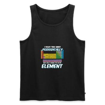 I wear this shirt periodically Chemiewitz Periode - Männer Premium Bio Tank Top - Schwarz - Vorne - AI Model Male 178 light (178cm)