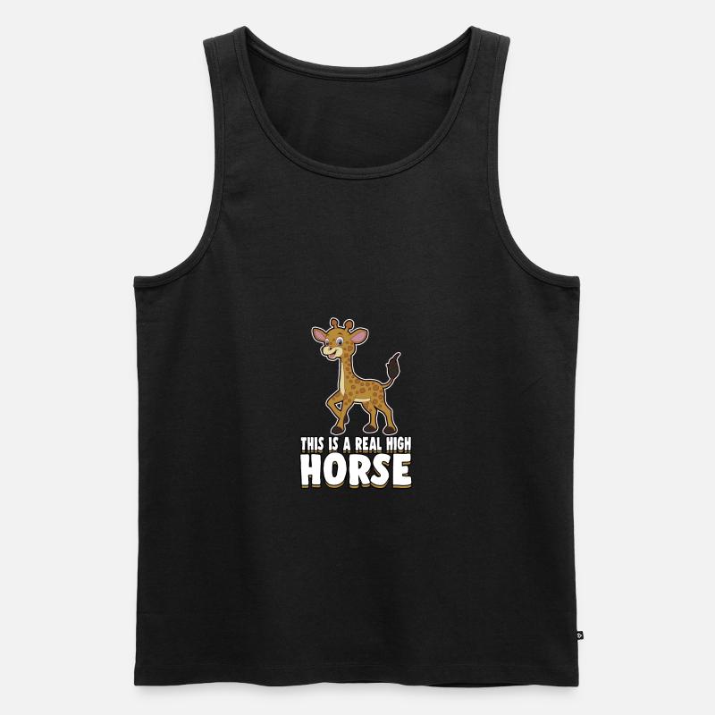 Giraffe - Männer Premium Bio Tank Top - Schwarz